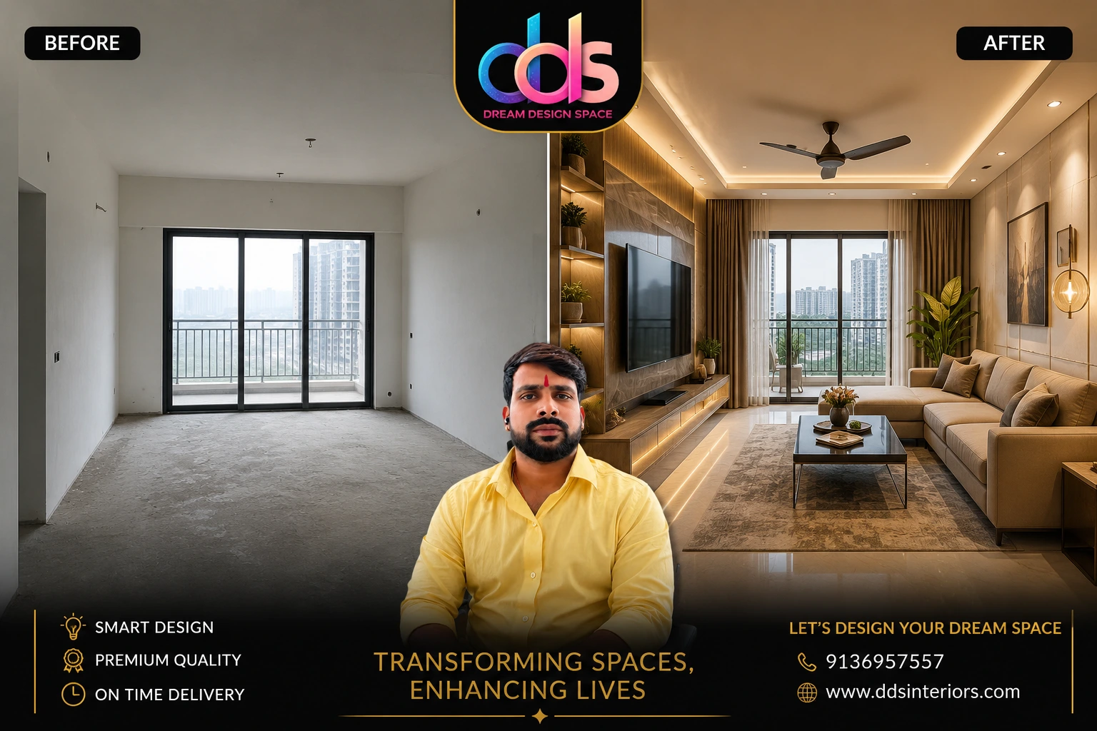 befor after interior design